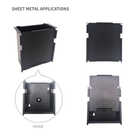 Klassische Stromversorgungsbox mit Abdeckung für isoliertes Metallgehäuse